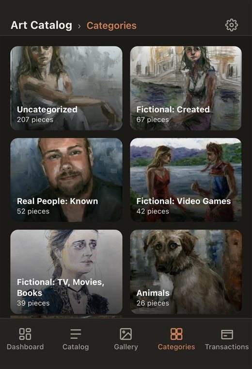 Art Catalog app screenshot
